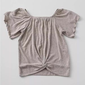 Willow & Root Girls Brushed Knit Top